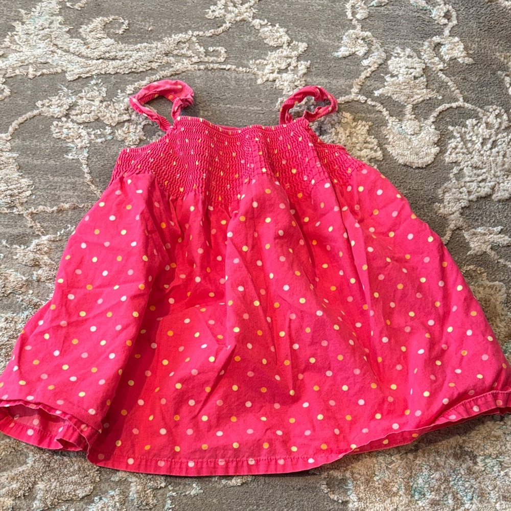 Gymboree Pink Sundress with Yellow Dots